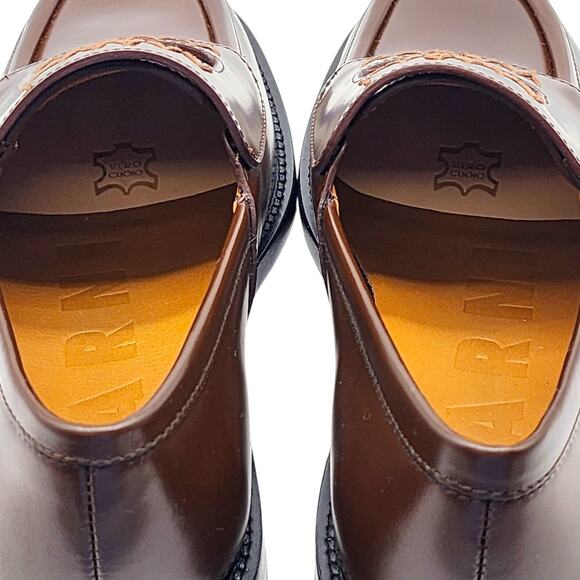 Marni Bambi 3.0 Double Buckle Leather Women’s Loafers Brown - NWB $1100 - Picture 6 of 9